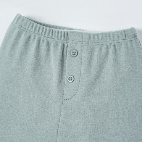 Bộ dài áo trắng thêu túi phối quần xanh Nous