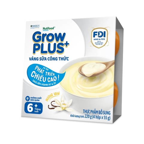 Váng sữa Grow Plus+ Bạc vani (PT chiều cao)