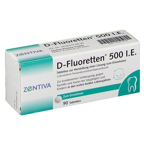 Vitamin D3 Fluoretten 500 IE Đức