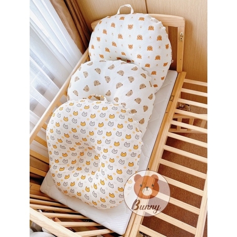 Gối chống trào ngược vải xô Muslin Bunny