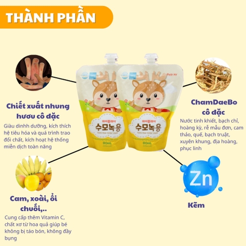 Gạc hươu non tăng cân Sumo Hàn Quốc 10 gói (1 tuổi+)