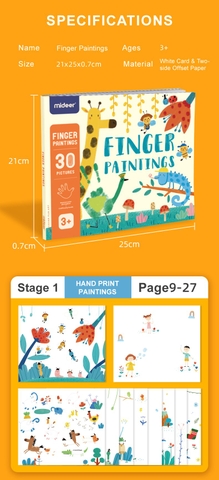 Sổ vẽ tay Mideer Finger Paint Art Book