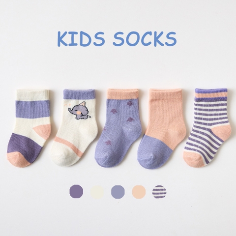 Set 5 đôi tất Kids Sock Soft & Cotton