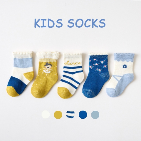 Set 5 đôi tất Kids Sock Soft & Cotton