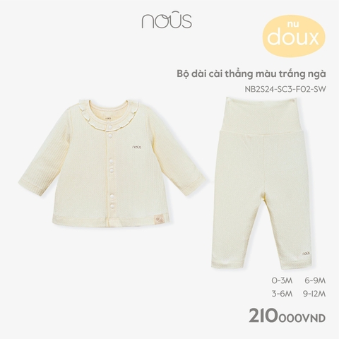 Bộ dài cài thẳng màu trắng ngà Nous