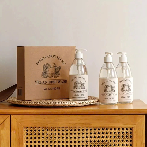 Nước rửa bình, rau củ, chén bát thuần chay đậm đặc Lala&More 500ml