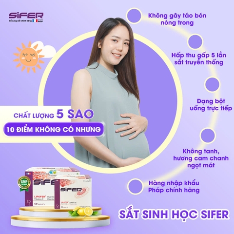 Sắt sinh học Sifer dạng bột 30 gói (9 tháng+)