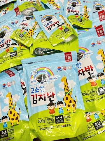 Rong biển rắc cơm hươu cao cổ Busan Hàn Quốc 500g