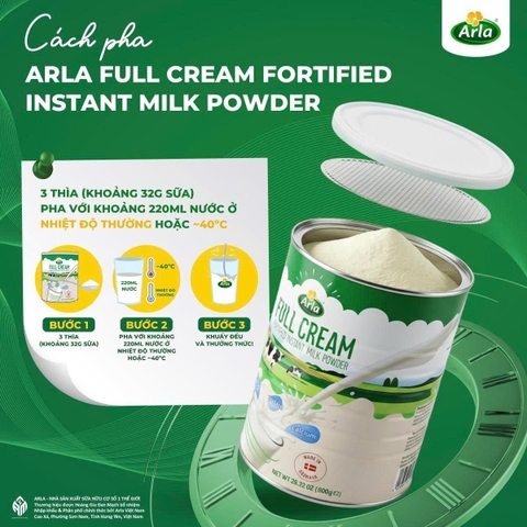 Sữa bột nguyên kem Arla Full Cream (1 tuổi+)