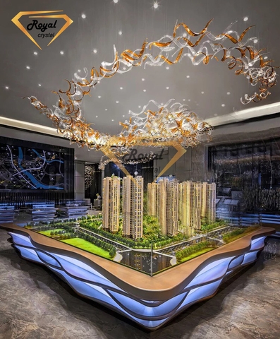 Đèn pha lê đại sảnh, hội trường DS 023