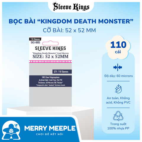 Sleeve Kings - Kingdom Death Monster - 52 x 52 mm - 110 sleeve/pack