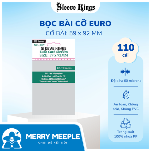 Sleeve Kings - Euro - 59 x 92 mm - 110 sleeve/pack