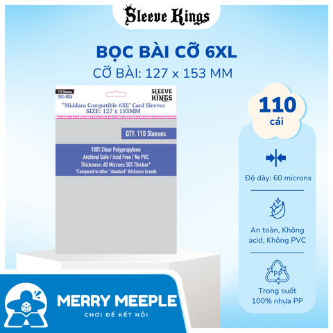Sleeve Kings - 6XL Middara - 127 x 153 mm - 110 sleeve/pack