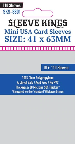 Sleeve Kings - Mini USA - 41 x 63 mm - 110 sleeve/pack