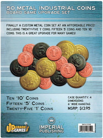 50 Metal Industrial Coin Board Game Upgrade Set