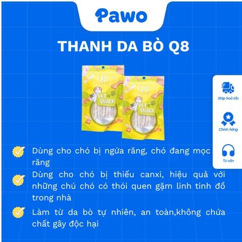 Snack gặm thanh da bò dành cho chó - PAWO