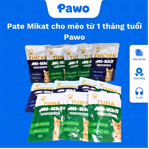 Pate Mikat cho mèo từ 1 tháng tuổi PAWO