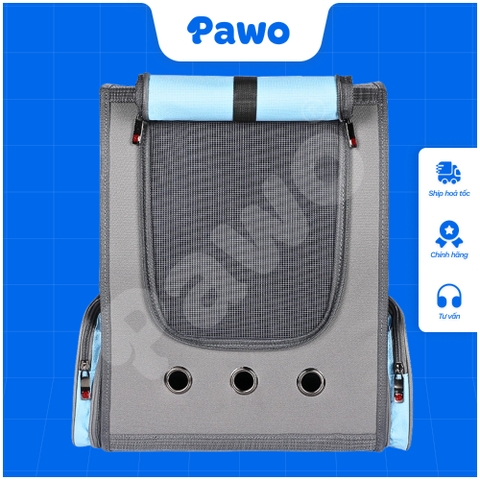 Balo Lưới Có Màn Che Lớn Cho Chó Mèo PAWO
