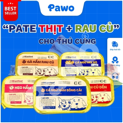 Thức Ăn Chó Mèo - Pate Tươi Xay Rau Củ - HG PetFood - PAWO