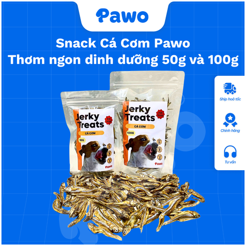 Snack Cá Cơm Cho Chó Mèo 50g và 100g| Pawo