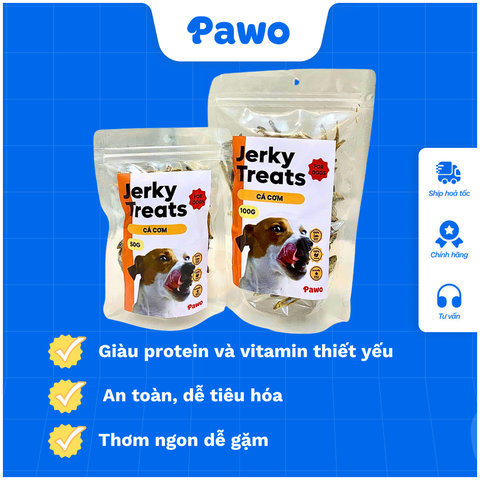 Snack Cá Cơm Cho Chó Mèo 50g và 100g| Pawo