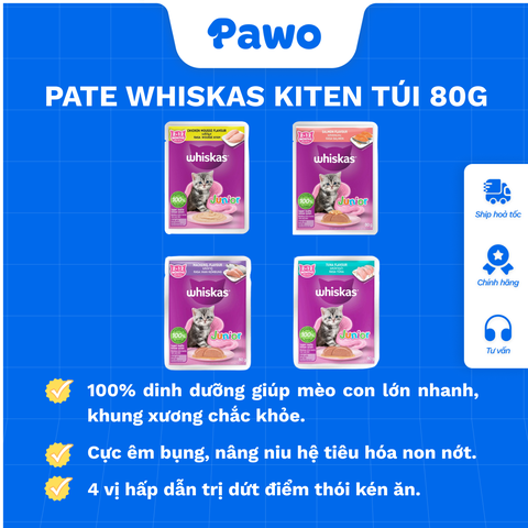 Pate Whiskas Kitten Mèo Con 80g
