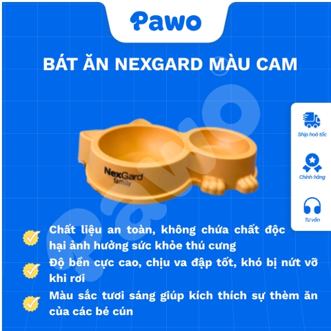 Bát ăn Nexgard màu cam - PAWO
