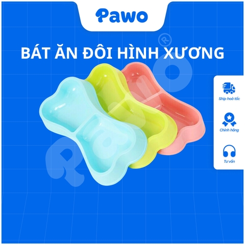 Bát ăn đôi hình khúc xương PAWO