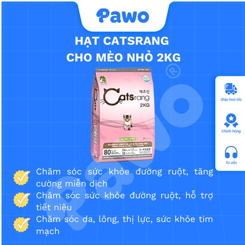Hạt Catsrang Kitten Cho Mèo Con 400G, 2KG PAWO