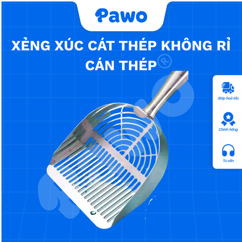 Xẻng xúc cát thép không gỉ  - PAWO
