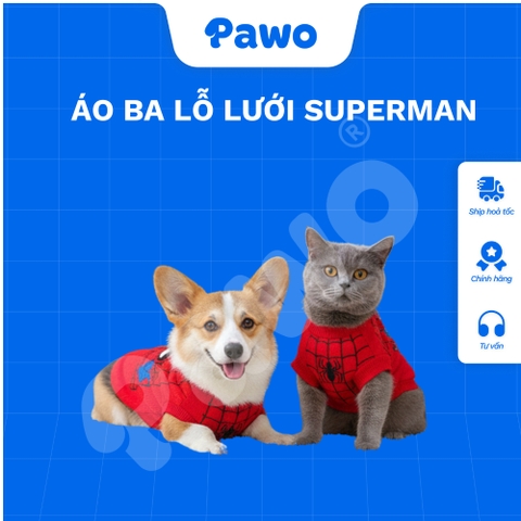 Áo ba lỗ dạng lưới Superman nhiều size - PAWO