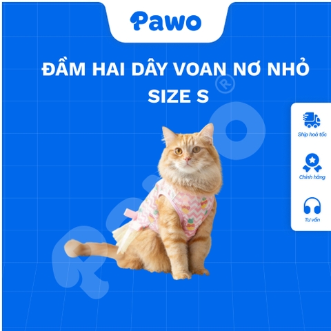 Đầm hai dây voan nơ nhỏ - PAWO