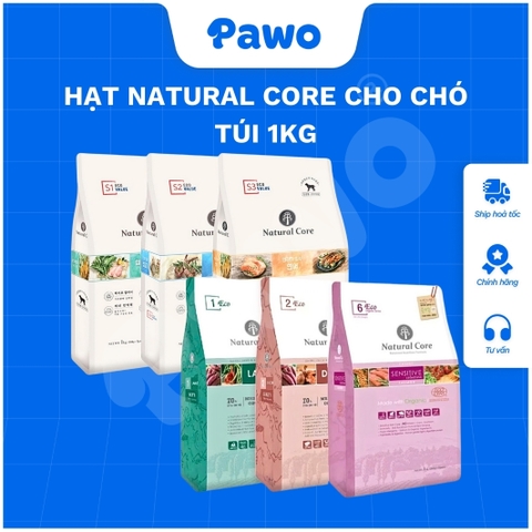 Hạt Natural Core Cho Chó 1kg PAWO