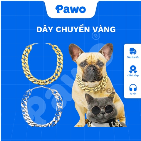 Dây chuyền vàng cho thú cưng nhiều size - PAWO