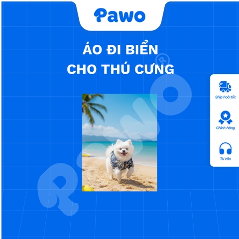 Áo họa tiếc đi biển cho thú cưng - PAWO