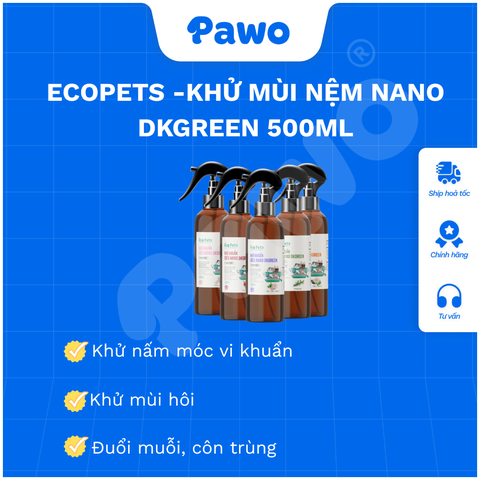 SPVS - Eco Pets - Xịt khuẩn siêu Nano DKGREEN - 500ml | PAWO