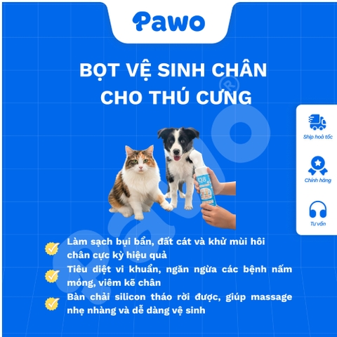 Bọt Vệ Sinh Chân Thú Cưng PAWO