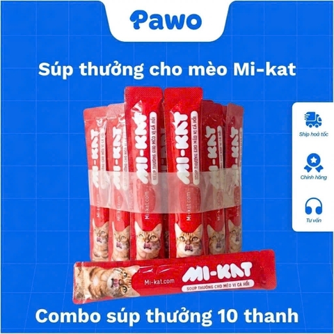 Súp thưởng dinh dưỡng cho mèo Mikat | PAWO