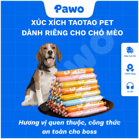 Xúc xích taotao chó mèo nhiều vị 15g x 30 cây | PAWO