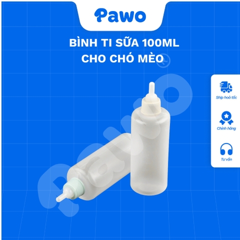 Bình ti sữa cho chó mèo 100ml - PAWO