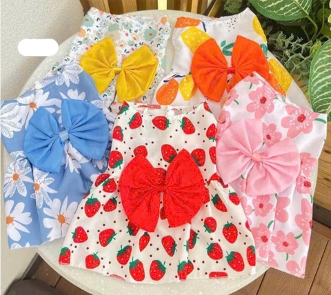 Đầm Kaki có nơ to cho thú cưng - PAWO