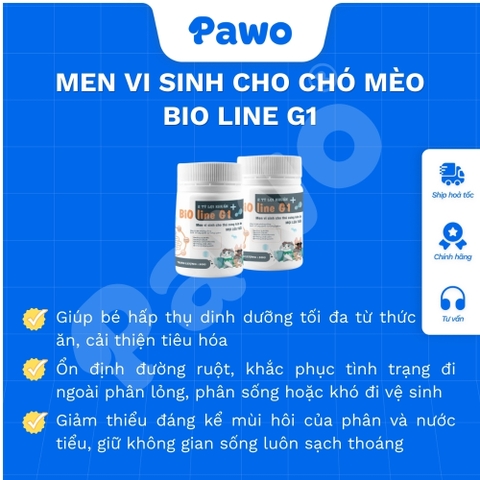 Men vi sinh cho chó mèo Bio Line G1 - 50g