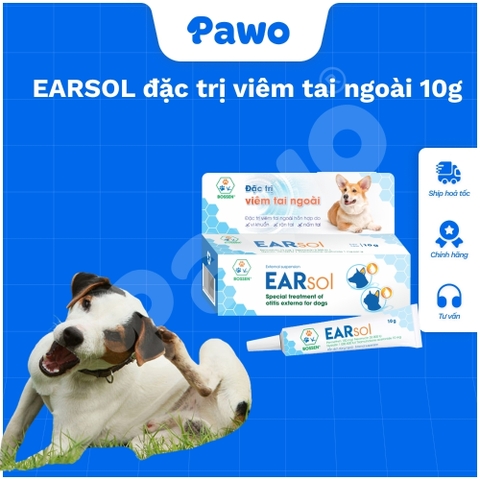 EARSOL BOSSEN - Nhỏ viêm tai ngoài, nấm, rận tai dành cho chó/mèo | Pawo