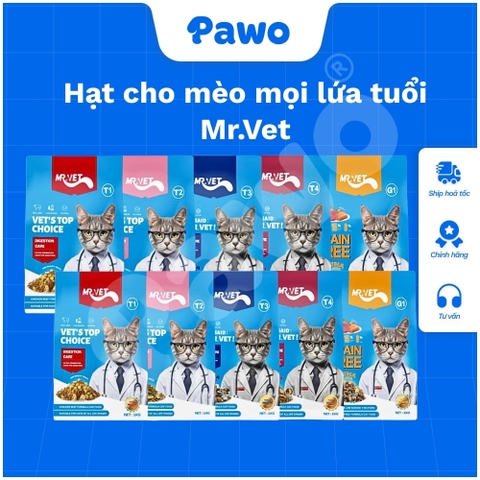 Hạt Cho Mèo Mọi Lứa Tuổi MR.VET 1KG | PAWO