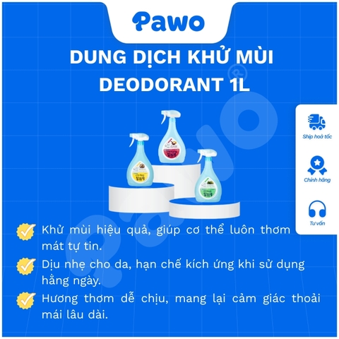 Dung dịch khử mùi Deodorant 1L dành cho chó mèo - PAWO