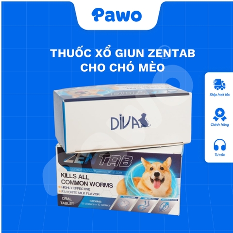 Thuốc xổ giun Zentab cho chó mèo PAWO