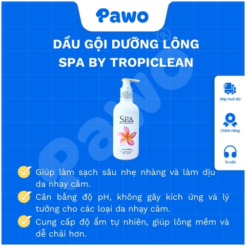 Sữa tắm dưỡng lông Spa by Tropiclean 300ml PAWO
