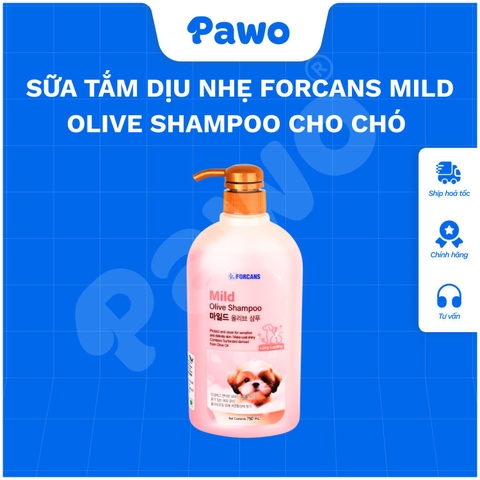 Sữa Tắm Dịu Nhẹ FORCANS Mild Olive Shampoo Cho Chó | PAWO
