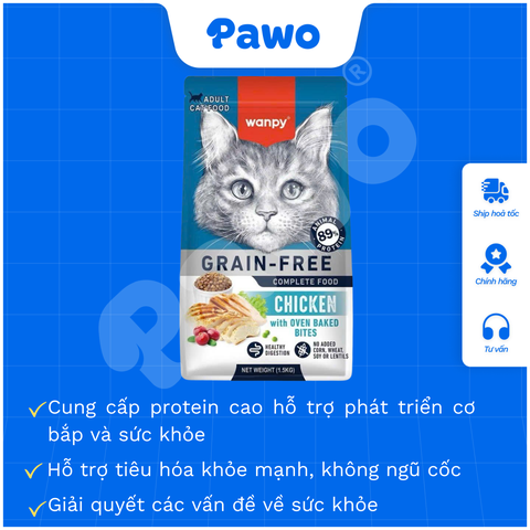 Hạt Wanpy cho Mèo 500g
