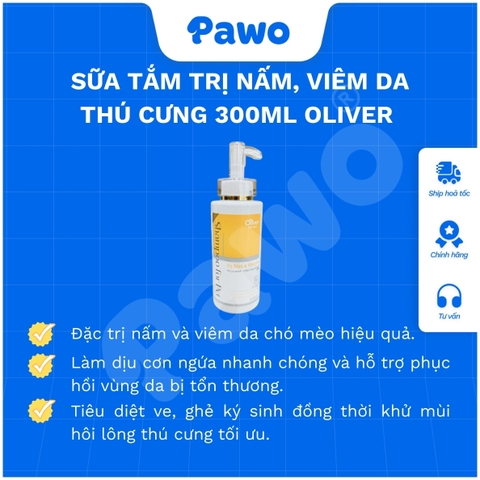 Sữa Tắm Trị Nấm Viêm Da Oliver PAWO